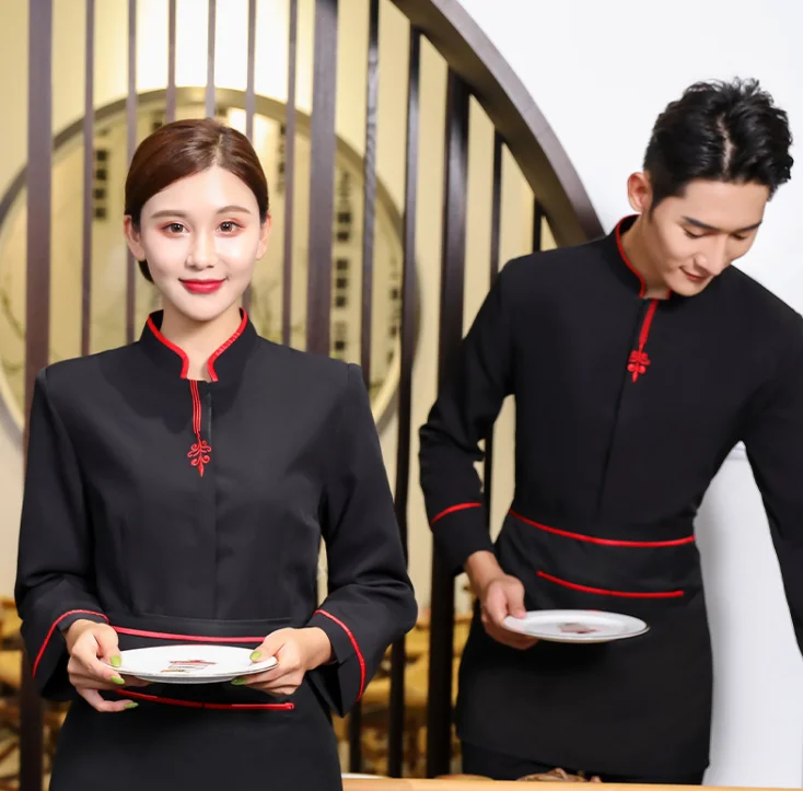 Custom Hotel Cleaner Uniforms Staff Shirt Apron Work Suit Sets Unisex Nanny Housekeeping Cleaning Clothes