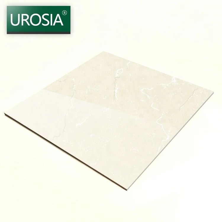 Factory hot selling Homogeneous Tiles Thickness Beige Glossy Soluble Salt Polished Porcelain Ceramic Floor Tiles