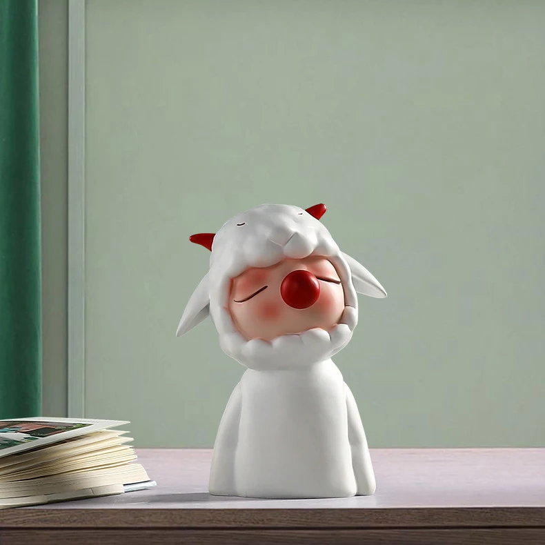 Custom luxury resin craft interior soft home decoration modern animal sculpture