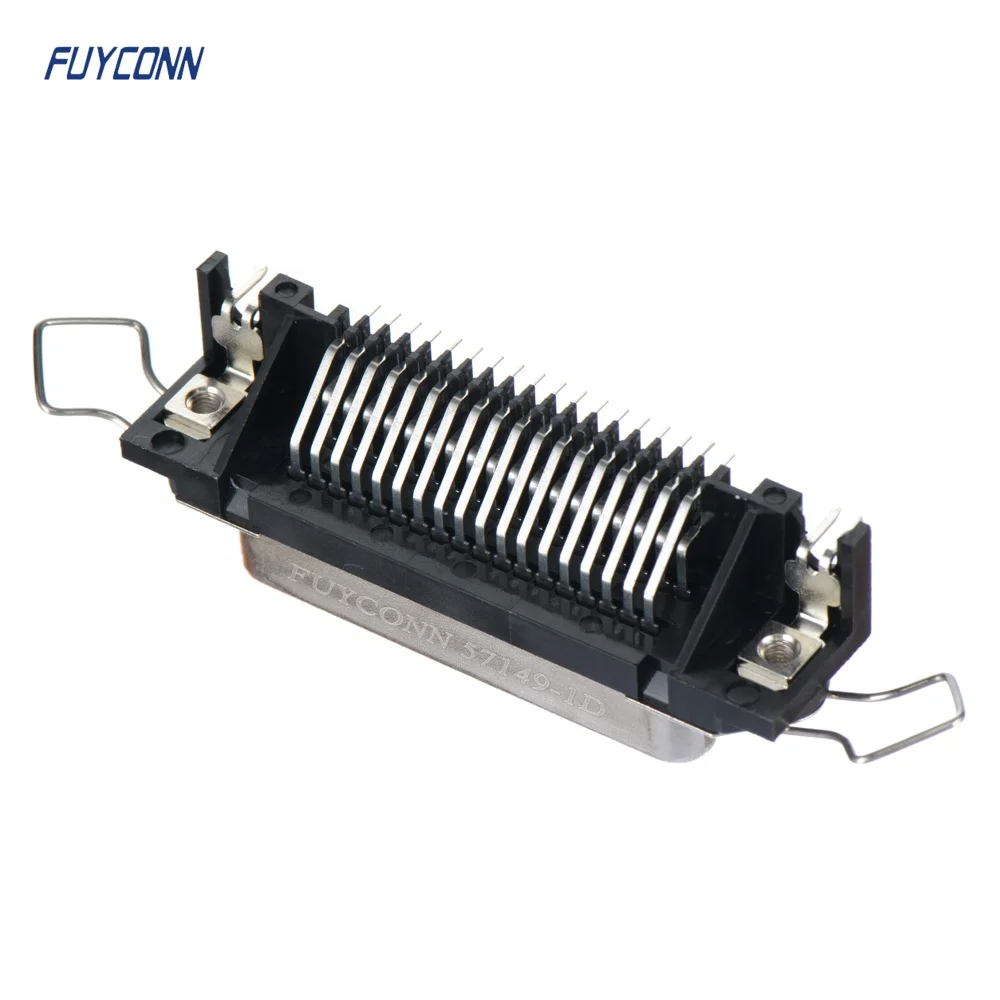 Right Angle PCB Centronic Connector, 2.16mm pitch Female Type 14pin 24pin 36pin 50pin 64pin R/A PCB DDK Connector Supplier