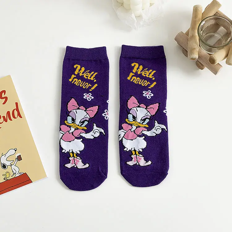 Fashion Custom Funny Hand Drawn Patterned Spandex Cotton Crew Colorful Boys Adult Cartoon Character Socks