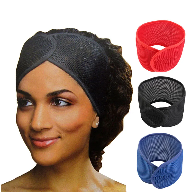 Wholesale Custom Logo Hair Accessories Headwrap Deluxe Foam Mesh Wrap Adjustable Headwrap Sport Hedband Hair Band For Women