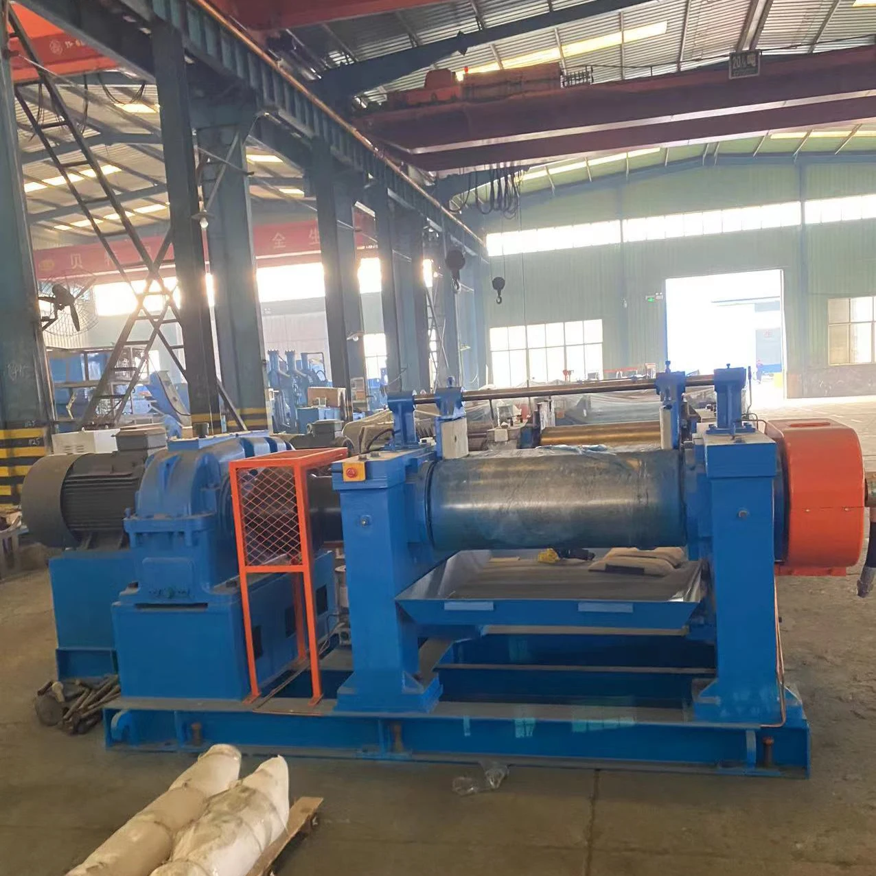 XKJ-450 Two roll Rubber Refiner Machine waste tyre refinery processing machinery