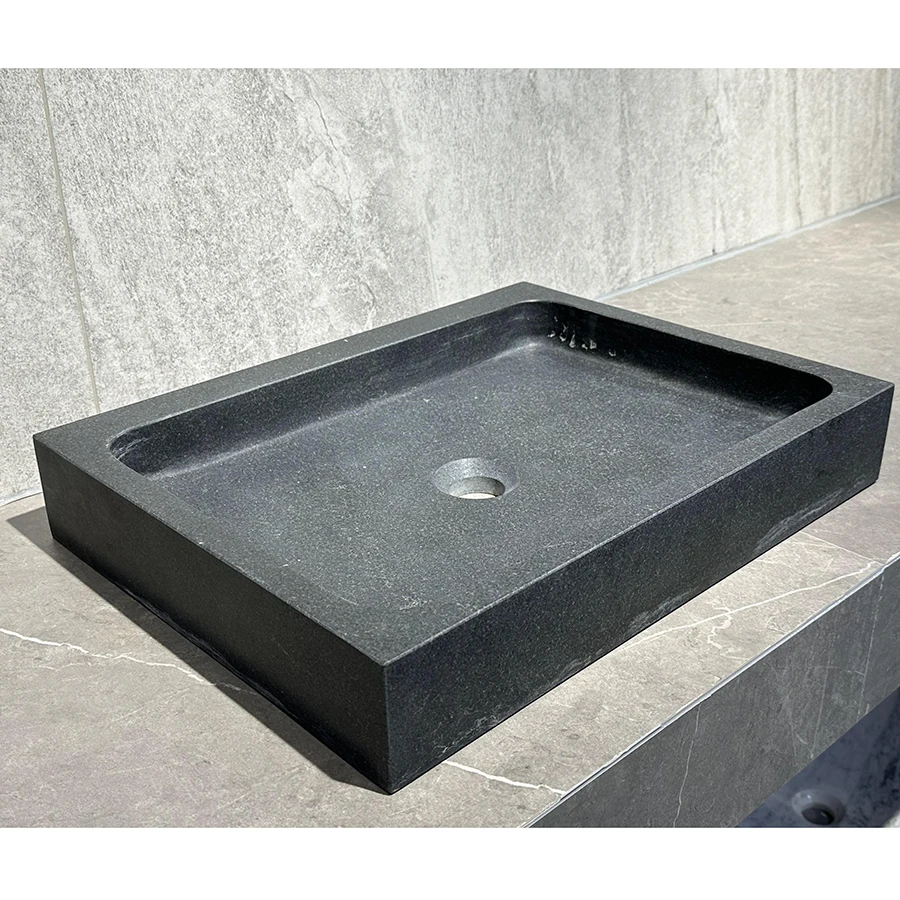 Black Rectangle Bathroom Sink Furniture Morden Stone Hand Basin Garden Sink Kitchen Manufacture Laundry Basin Dining Room Sink