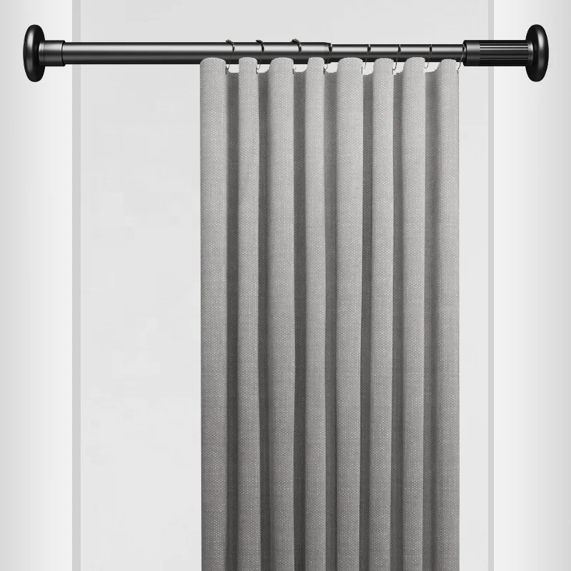 Hot selling Factory bathroom adjustable shower curtain rod laundry tension curtain rod hole free shower curtain poles