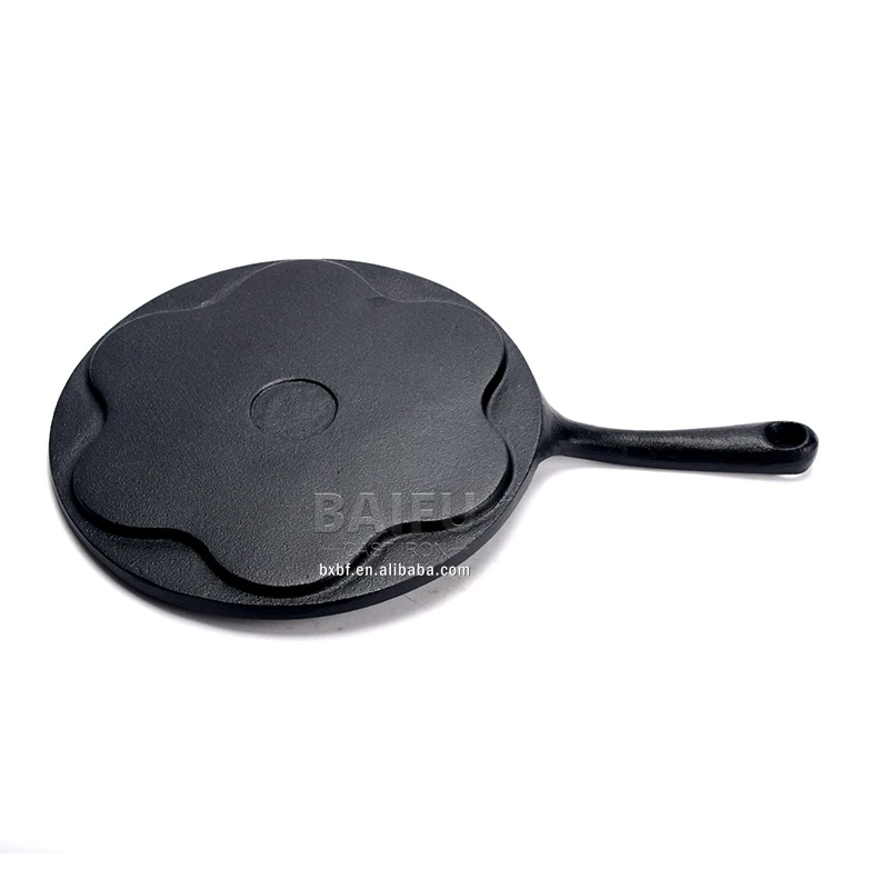 7 cakes Non stick Seasoned Enameled Cast Iron Pancake Pan Silver Dollar Pancake Griddle Cast Iron Mini Pancake Maker Crepe Pan