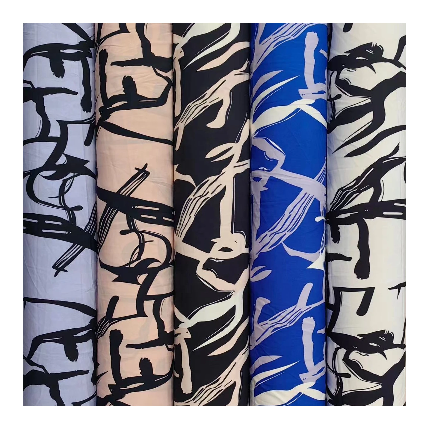 best quality of 100d polyester fabric printed with spandex stretch printing for shirt