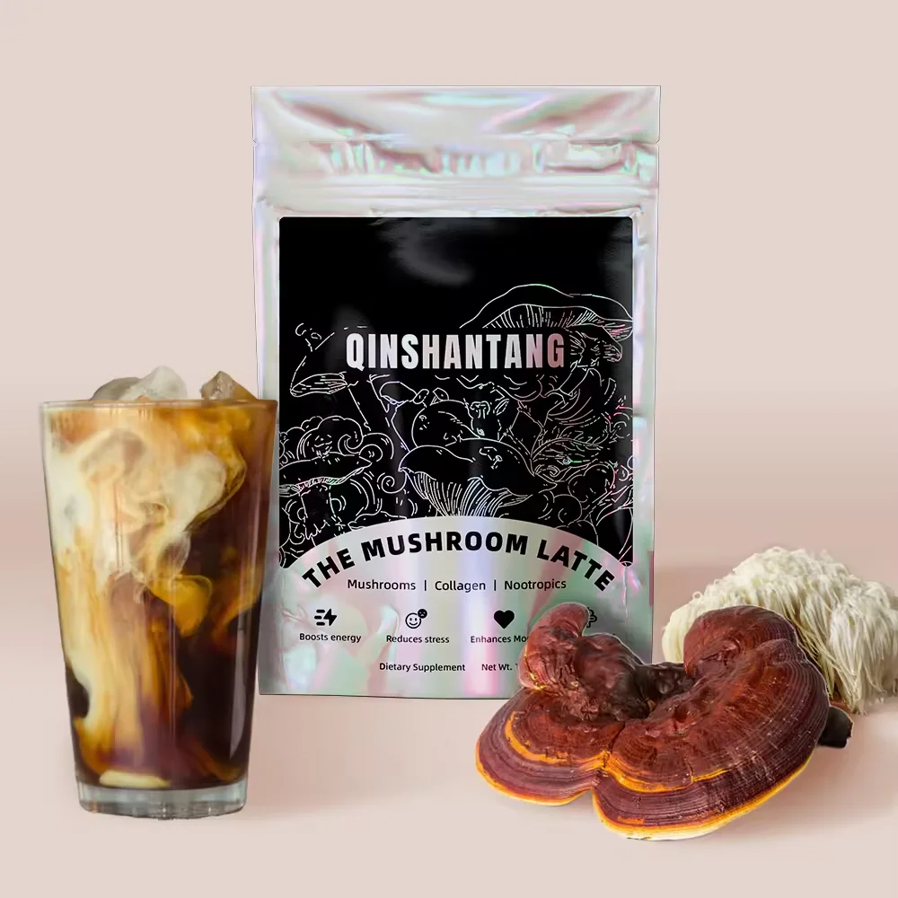 QINSHANTANG 30 ДОЗ порошок грибов ноотропы смесь гидролизованных коллагеновых пептидов добавка каждый день коллагеновый гриб кофе