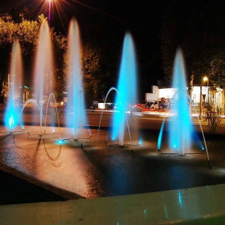 Outdoor Small Water Pumps Fountains Music Dancing Fountain with Colorful rgb Lights for Garden Decoration