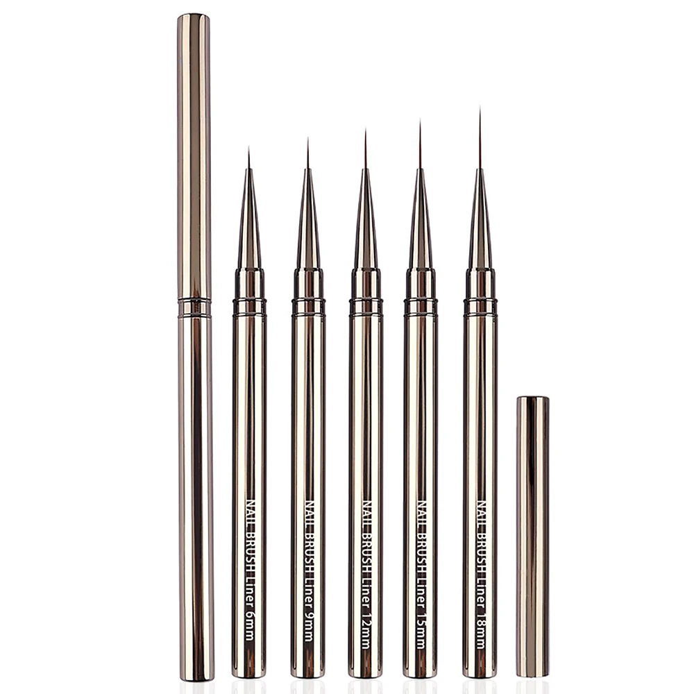 2024 New Nail Script Liner Brush Set Painting Drawing Artist Profesional Kolinsky Hair Liner Nail Brush