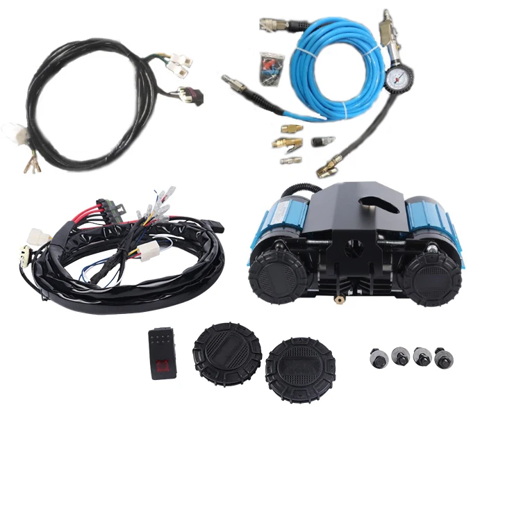 Two Cylinder Air Tools 12v dc Arb or Hf Car Air Compressor Pump Tire Inflator with installation Style for Air Brake