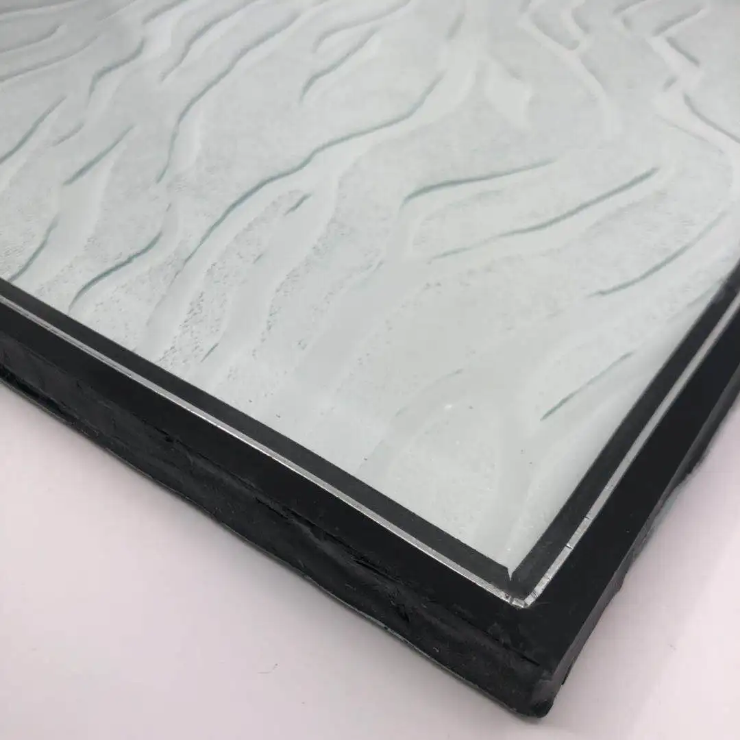 4mm 7.90 Super Spacer 4mm Desert Sand Pattern Insulated Glass For Jelousie Window