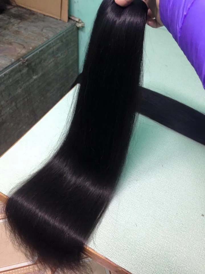 KingRawHair wholesale super double bone straight drawn virgin hair from 100% human hair Vietnam