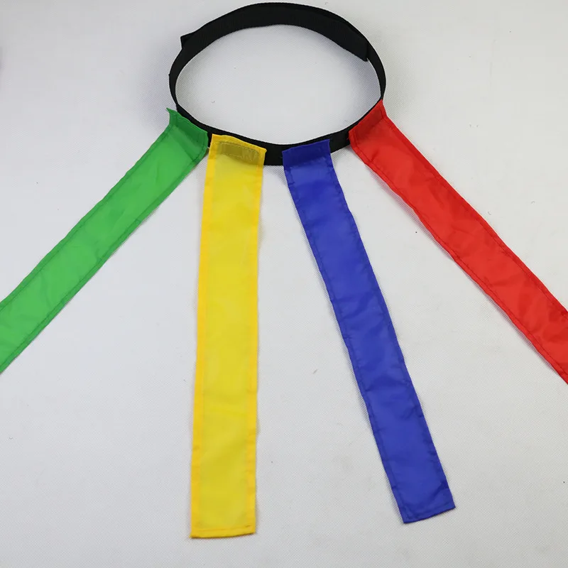 Early education puzzle teaching outdoor sports running chasing tear off ribbon belts flag football belt set