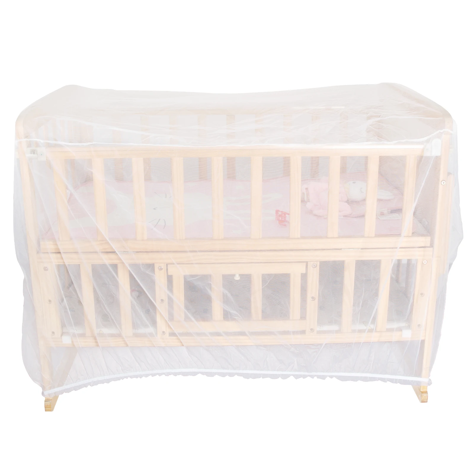 High Density Baby Cot Crib Nets Cover Strollers Mosquito Nets with Drawstring Pouch,  Bug Net for Strollers