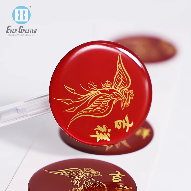 3D Waterproof Easy To Paste Chrome Domed Resin Epoxy Sticker