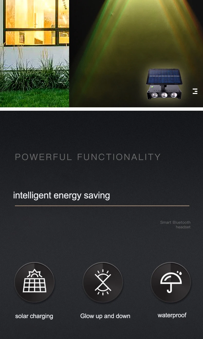 30W low price outdoor garden solar led lamps wall lights waterproof remote control sensor solar wall garden lights