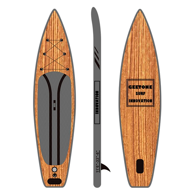 GeeTone BSCI Manufacture Customize Personalize ISUP Woven Dropstitch Paddleboard Inflatable Stand Up Paddle Borad River SUP BORD