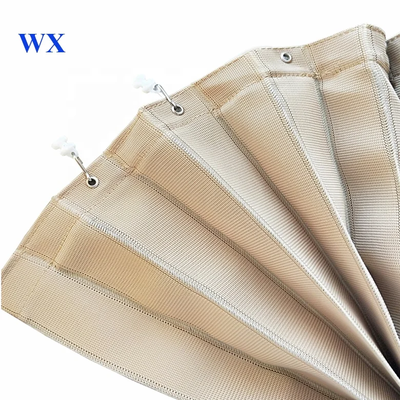 Настраиваемая светло-желтая плиссированная огнестойкая автобусная занавеска для Golden