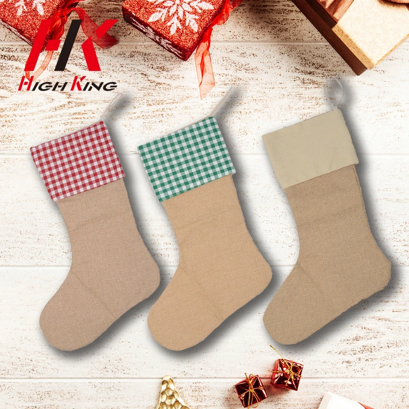 HighKing Top Fashion Gift Bulk Blanks Socks Decorations Custom Christmas Stocking