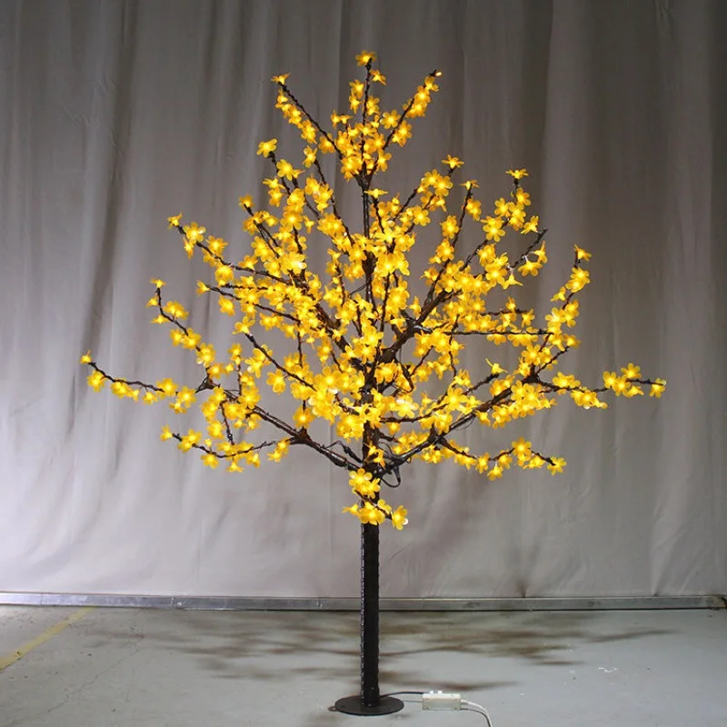 LED Simulation cherry tree light colorful synchronous monochrome flashing remote control color light outdoor