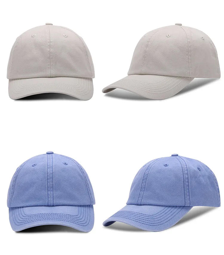 Custom Design Washed Blank Gorras Hats Curved Brim Snapback Unisex Sports Dad Baseball Cap Worn Out