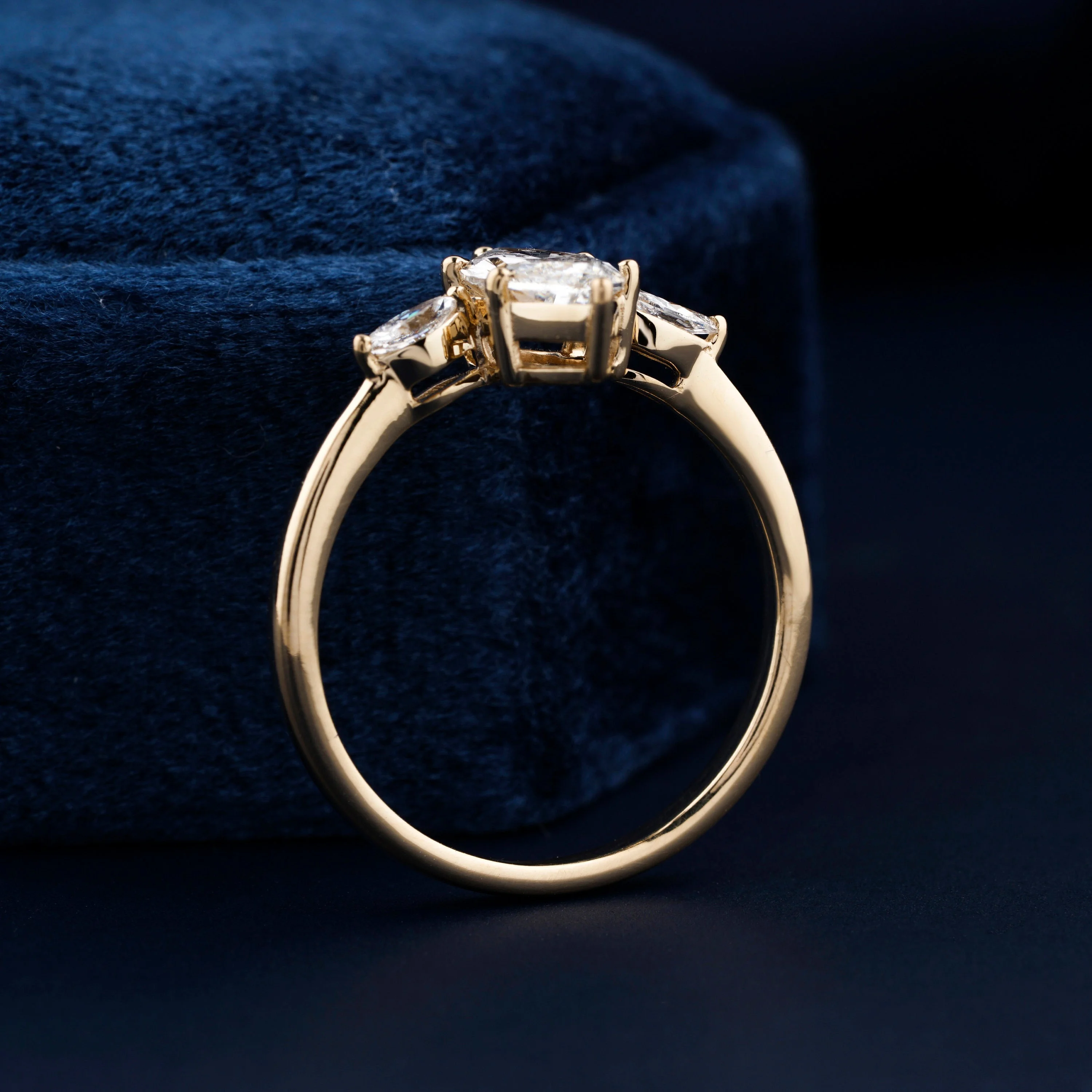 1ct Custom Fashion jewelry marquise cutting lab grown diamond ring 14k 18k gold Marquise Cut Lab Grown Diamond Engagement Ring