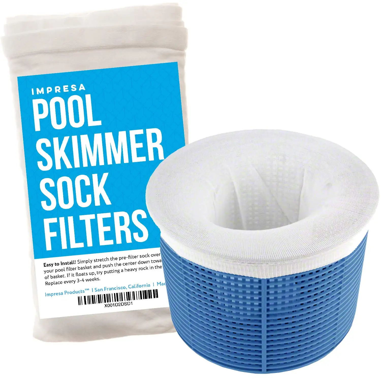 Pool Skimmer Socks Filters Baskets Skimmers Cleans Debris and Leaves for In-Ground and Above Ground Pools