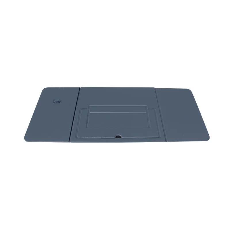 3 in 1PU Leather  wireless charging laptop holder  fast charging15W for phone  tablet PC Bracket mousepad foldable  factory