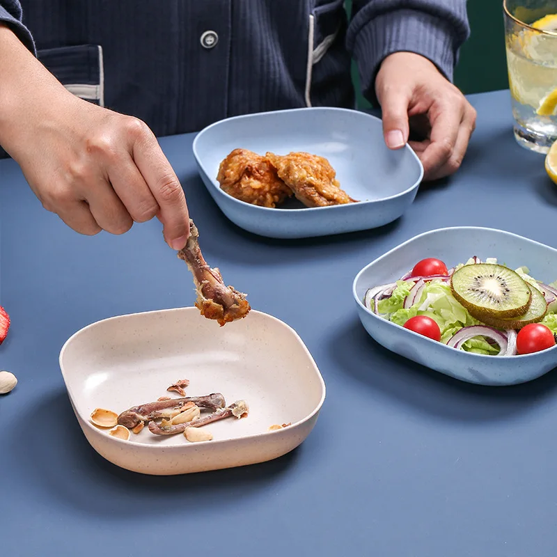 Factory Bone Dish Plastic Round Pp Household Small Fruit Dinner Plate And Rack