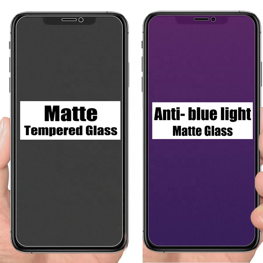 Mobile Phone Screen Protective Film Anti Fingerprint Matte Frosted 9H Tempered Glass Screen Protector for iPhone XR 11 Pro Max
