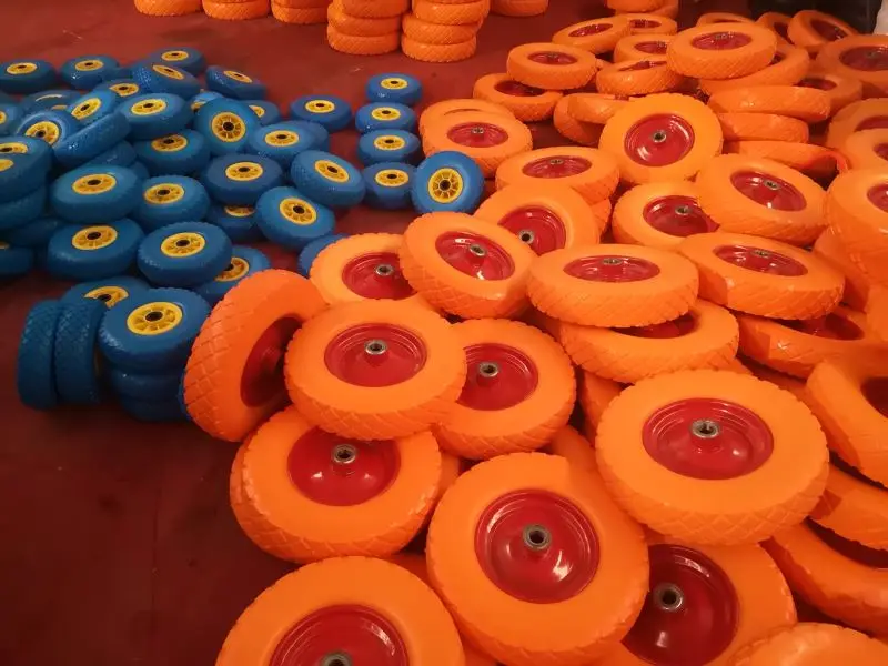 Wholesale solid rubber tyres and pu foam rubber wheels PU foam wheel