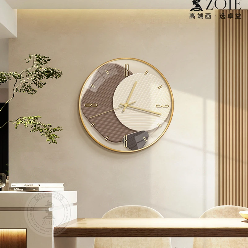 Modern Minimalism Living room Clock Hanging Wabi-sabi Design Restaurant Creative Art Circular Clock Still Life Home Decoration