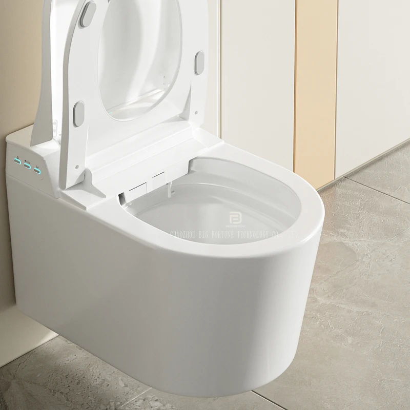 Modern smart wall hung toilet commode electric wc bathroom ceramic automatic intelligent hanging toilet bowl