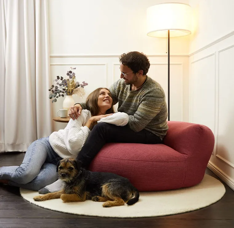 Most Popular Round Bean Bag Sofas Modern Indoor Bean Bag Chair Bulk for Adults Hot Sale Luckysac Bean Bag Cover