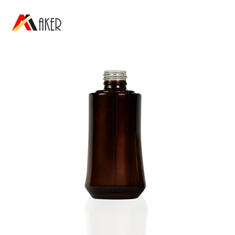 Wholesale hot sale skincare packaging container set custom color empty pump lotion glass 30ml cosmetic bottles With screw cap