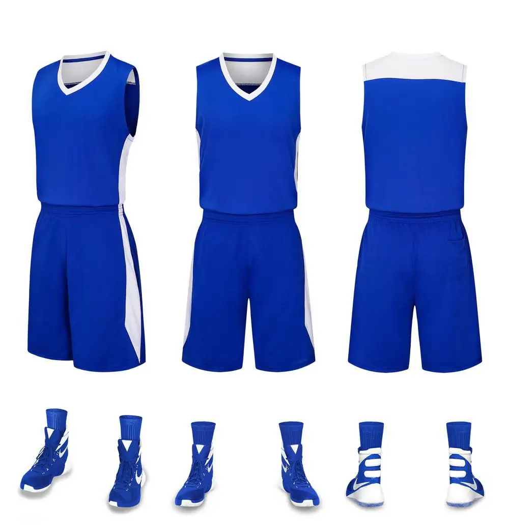 Basketball Uniform Adult Game Breathable and Sublimation Set Sports Team Uniform Large-sized Jersey Customization
