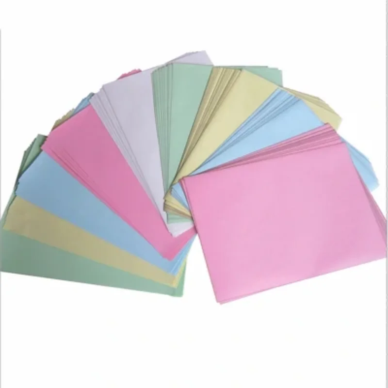 Carbonless copy paper 100% primary pulp 45-80gsm color ncr copy paper blue black image