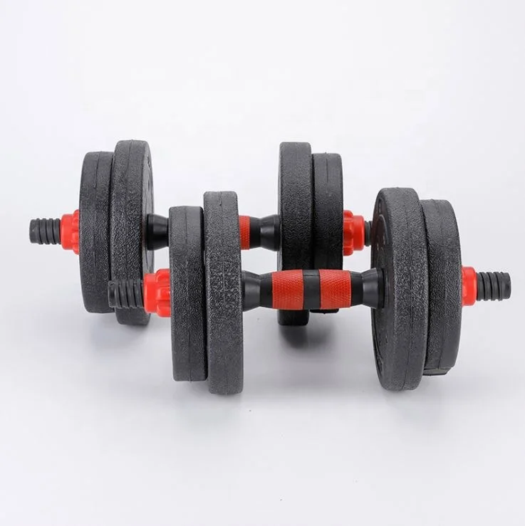Cheap adjustable gym equipment pvc dumbbell set 10kg 20kg 30kg 40kg 50kg weight dumbbell sets