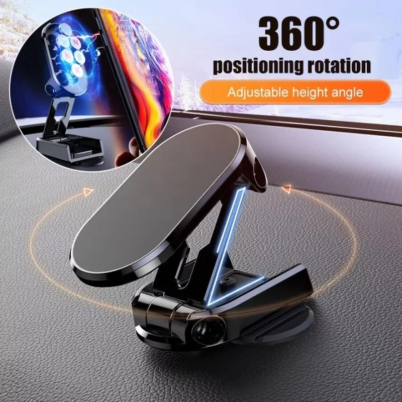 Laudtec Foldable Magnetic Phone Holder in Car GPS Air Vent Mount Magnet CellPhone Stand Portable Car Mobile Support for iPhone