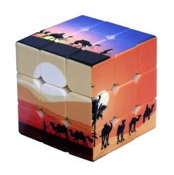 2022 Promotion gifts diy pictures PS/ABS material with magnetized customized magic puzzle Cube