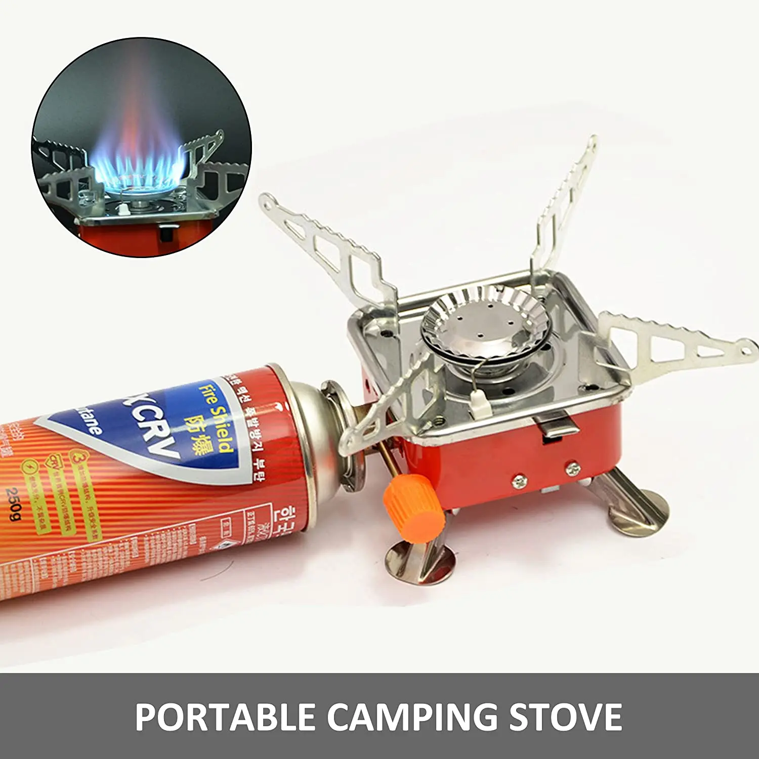 Comfort Portable Card Camping Type Gas Stove Burner Cast Iron Modern Novel Design Factory Price Small Gas Stove Free Spare Parts