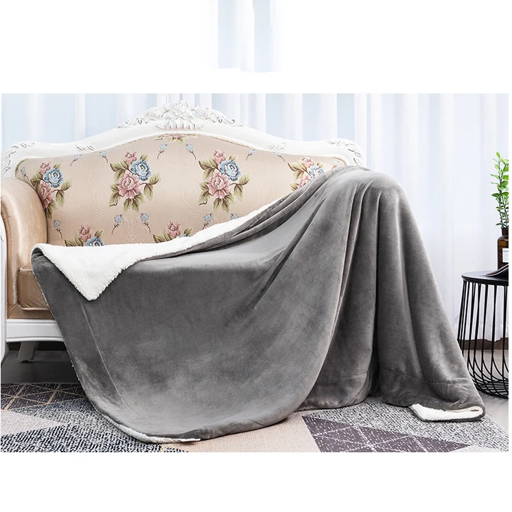 Флисовые одеяла 50*60 дюймов для кровати серое одеяло мягкое