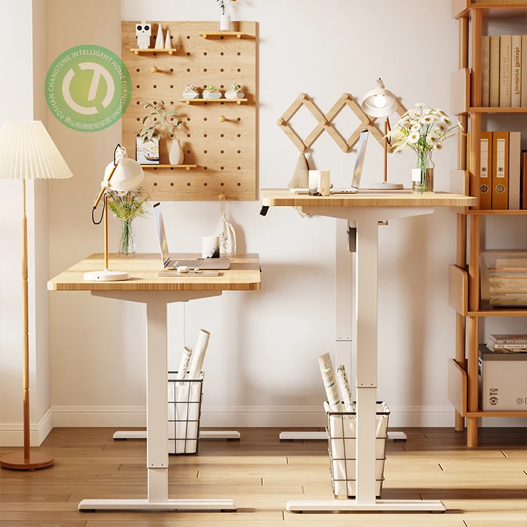 Ergonomic Electric Computer Desk Modern Design table Adjustable Height Foldable Wooden Office Furniture Factory Price