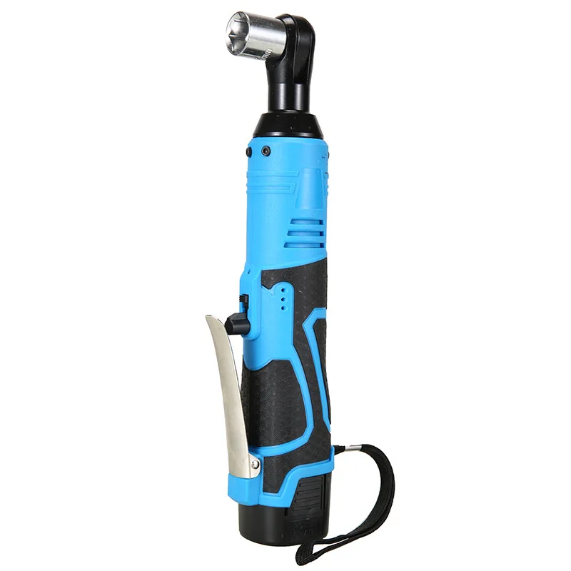 90 Degree Angle Electric Charging Wrench with Truss Lithium Torque Ratchet 12V Rated Voltage Battery Powered