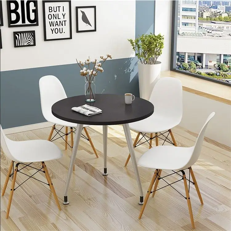 YQ JENMW Office Furniture With A Table And Four Chairs Simple Triangular Round Table