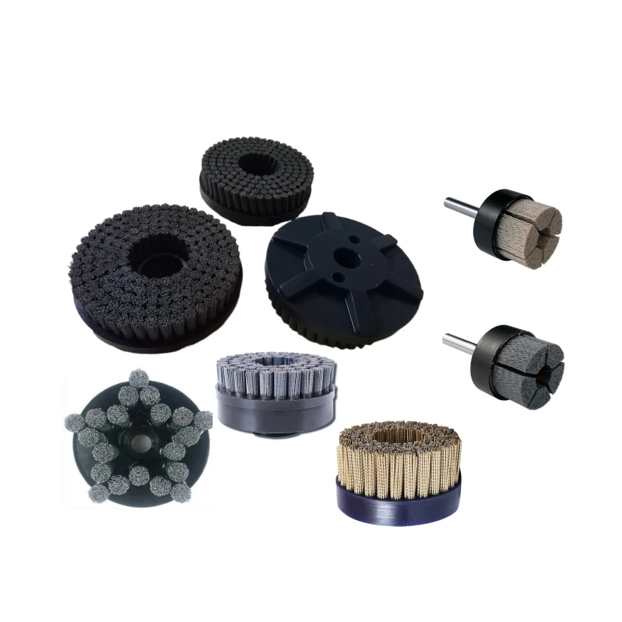 Manufacturer High Quality   Abrasive Polymer Brush Nylon Round  Polishing Grinding Abrasive  Circular Brushes