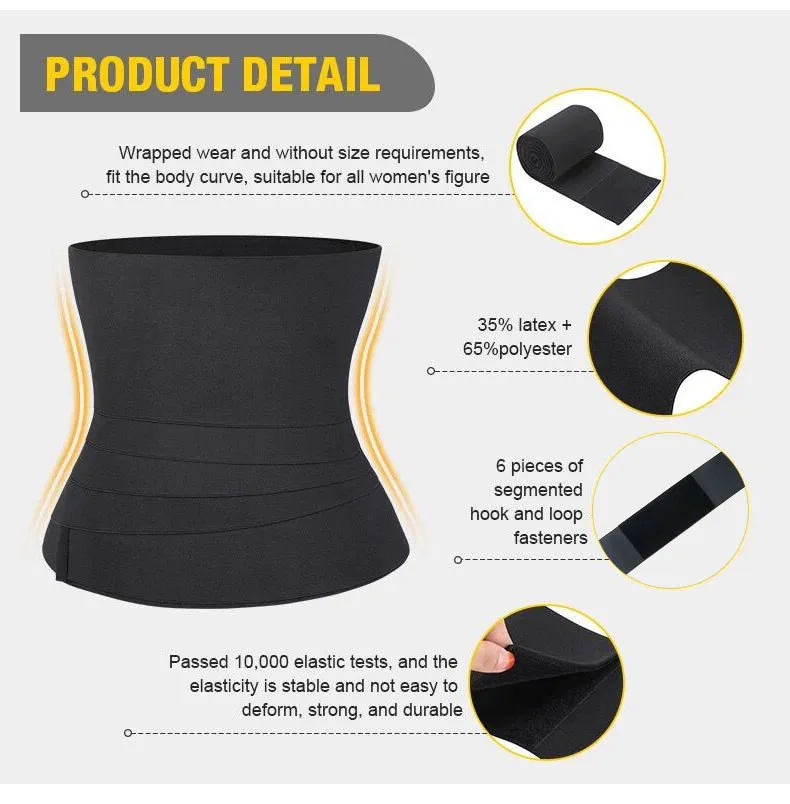 New Women Belt Slimming Tummy Wrap Belt Waist Trainer Shaperwear Resistance Bands bandage tummy wrap