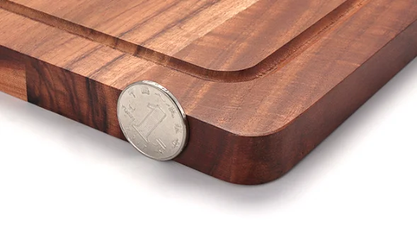 Customized LOGO Kitchen Gift set stitching Wooden balance serving board Irregular shape wood cutting board with handle