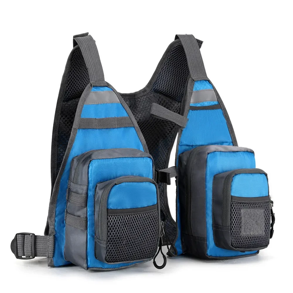 2024 Portable Fishing Life Jacket Multi-Pockets Adjustable Outdoor Activities Vest for Sea Fishing & Swimming